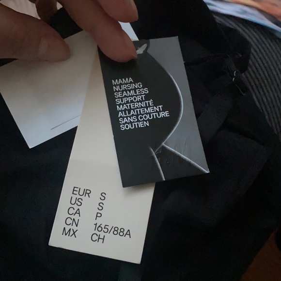 H&M Mama Nursing Seamless Maternity Black Spaghetti Strap Shirt - Picture 8 of 10